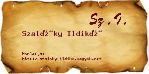 Szalóky Ildikó névjegykártya