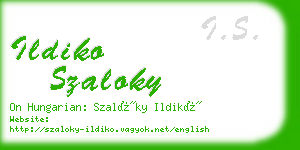 ildiko szaloky business card